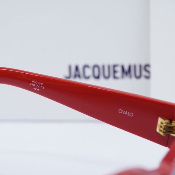 Jacquemus OVALO JAC/4 C8 Cat Eye Sunglasses - Red\\Grey main image 2